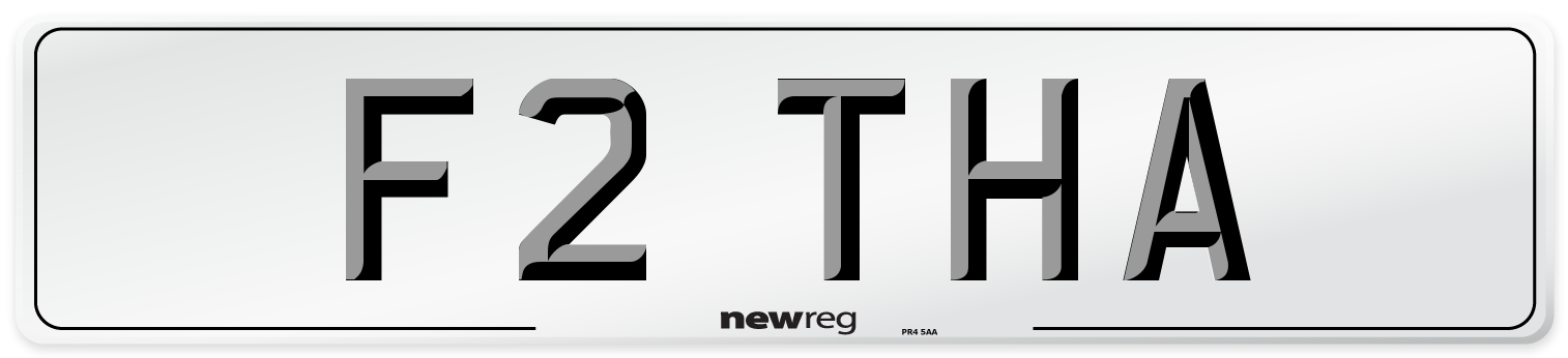 F2 THA Number Plate from New Reg
